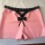 shorts - pink with black edging