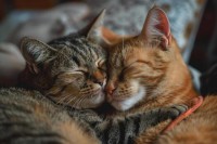 affectionate-cats-grooming-each-other-with-background-free-photo affectionate-cats-grooming-each-other-with-background-free-photo