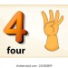 illustration-flashcard-number-four-260nw-215183899